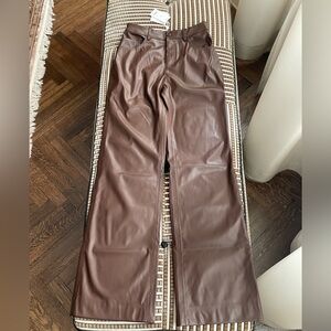 Cami Zenobia Vegan Leather Brown Pants